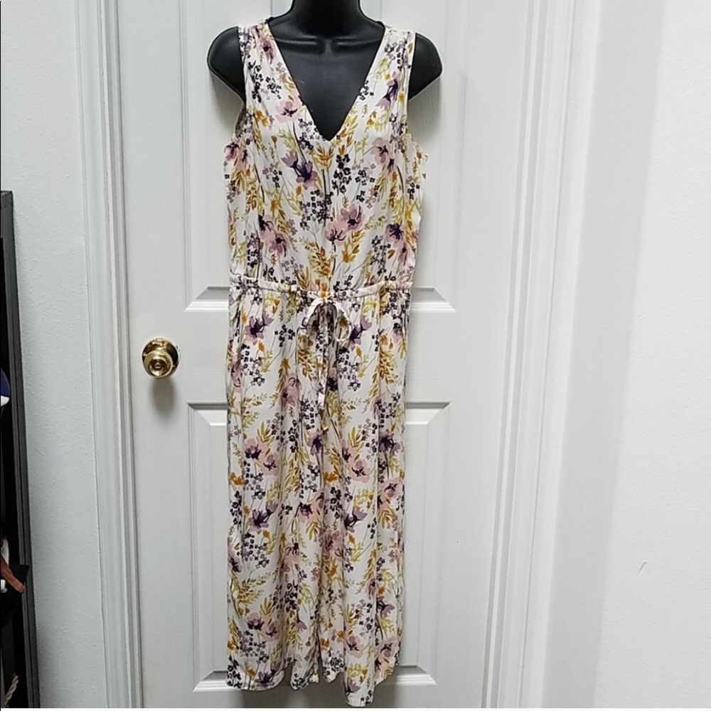 Floral cropped jumpsuit